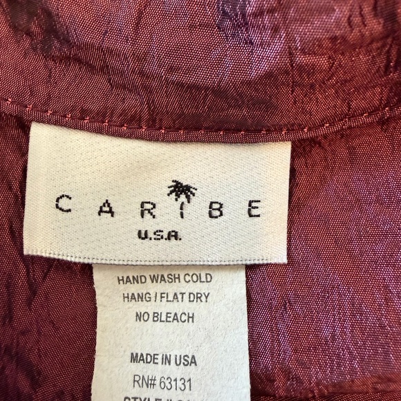 Maroon Button-Front satin jacket - Picture 2 of 8